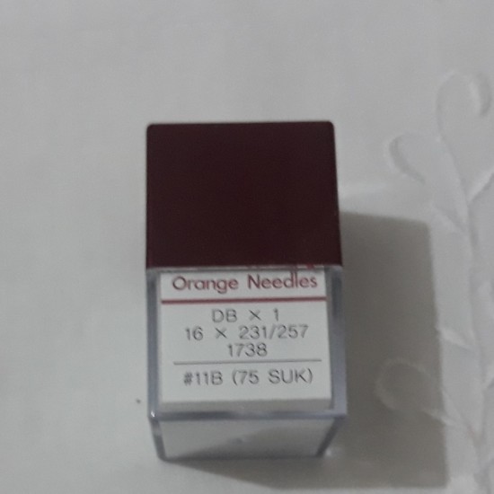 DB THIN BOTTOM - PLAIN MACHINE NEEDLE - ORANGE